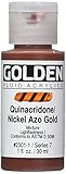 GOLDEN Peinture acrylique fluide 10 oz nickel quinacridone AZ or, 30 ml (lot de 1)