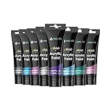 Peinture Acrylique Métallique en Tubes 120ml Kit de Peinture Acrylique Non Toxique Couleurs...